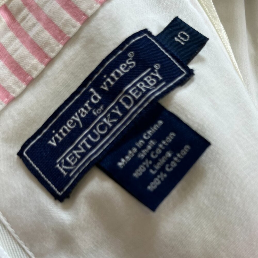 Vineyard Vines Kentucky Derby Seersucker Size 10 - Picture 4 of 4
